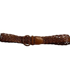 American Eagle Outfitters Brown Woven Genuine Leather Belt Size L/XL